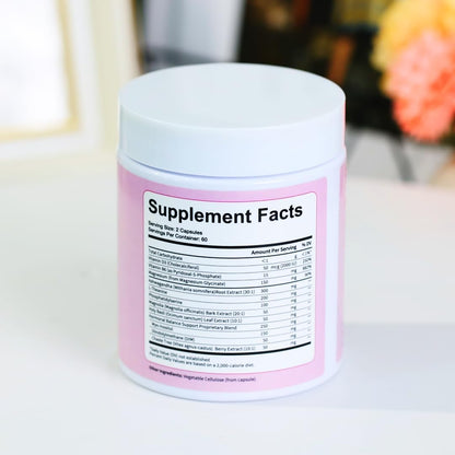 Women's Cortisol Supplement – Stress Relief, Sleep Aid, Hormone Balance, Mood & Focus, PMS*| Ashwagandha 30:1, L-Theanine, Magnesium Glycinate, Phosphatidylserine, DIM, Vitex & Myo-Inositol, 120 Ct.