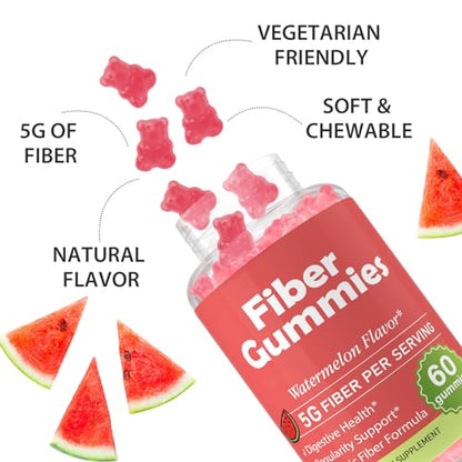 Fiber Gummies for Adults-Probiotic & Prebiotic Fiber Gummies for Men & Women