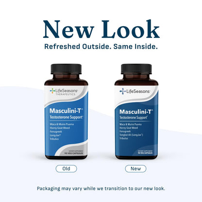 LifeSeasons Masculini-T - Testosterone Support Supplement - Enhances Mental & Physical Aspects of Sexual and Athletic Performance - Supports Normal Erectile Function - Improve Libido - 90 Capsules