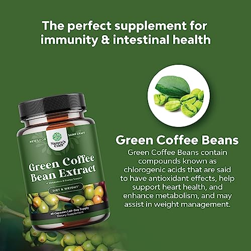 Pure Green Coffee Bean Extract Supplement – Best for Weight Loss Appetite Suppressant