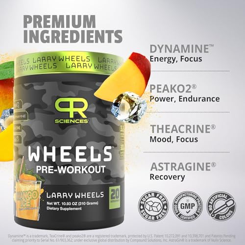 Larry Wheels' Pre Workout - Energy Drink Powder - Pre Workout Powder for Men & Women