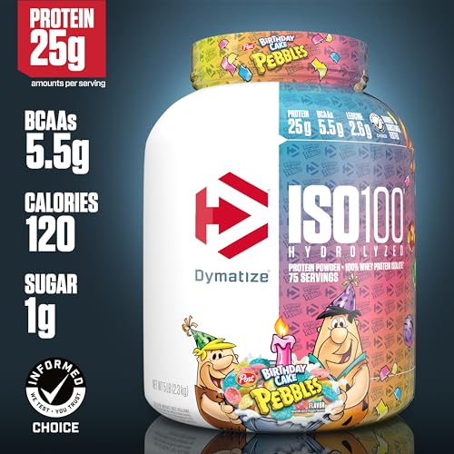 Dymatize ISO100 Hydrolyzed Protein Powder, 100% Whey Isolate Protein, 25g of Protein