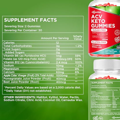 Keto Acv Gummies for Advanced Weight Loss & Belly Fat Burn - Pro Active Super Apple