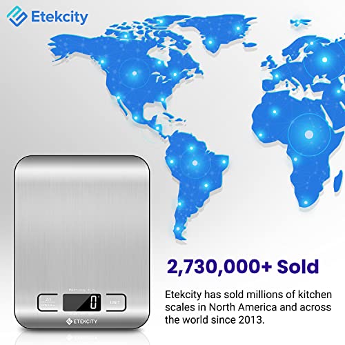 Etekcity Food Scale, Digital Kitchen Scale, 304 Stainless Steel, Weight in Grams