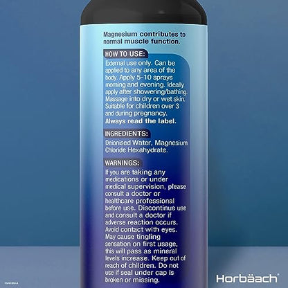 Magnesium Spray for Restless Legs, Muscles, Sleep | 100ml | Magnesium Chloride Oil