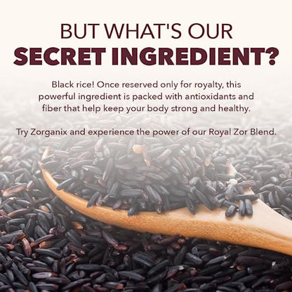 Zorganix Black Rice Protein Powder; Plant Based Organic Protein Powder Meal Replacement