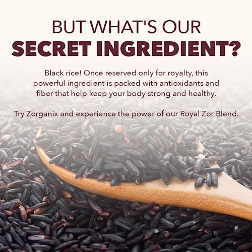 Zorganix Black Rice Protein Powder; Plant Based Organic Protein Powder Meal Replacement
