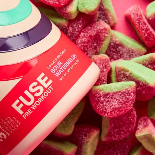 Podium Nutrition, Fuse Pre Workout Powder, Sour Watermelon, 30 Servings, Beta Alanine