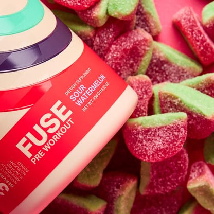 Podium Nutrition, Fuse Pre Workout Powder, Sour Watermelon, 30 Servings, Beta Alanine