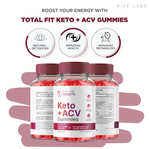 (2 Pack) Total Fit Keto ACV Gummies Advanced Weight Loss, Total Fit Keto ACV