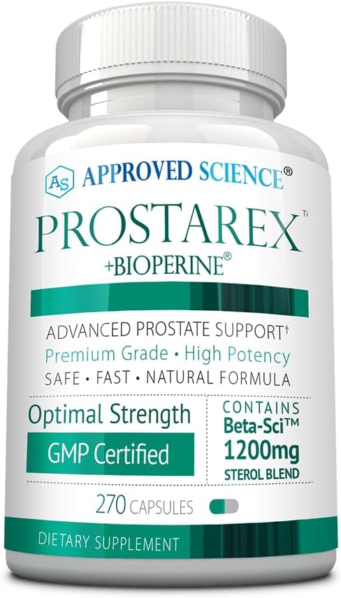 Approved Science Prostarex - Advanced Prostate Supplements for Men – Prostate, Bladder & Urinary Health Support with Saw Palmetto, Beta-Sitosterol & BioPerine – 270 Capsules (3 Month Supply)