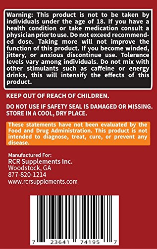 RaeSun Botanics Yohimbine HCL Bark Extract Extra Strength Supplement 5mg x 120ct