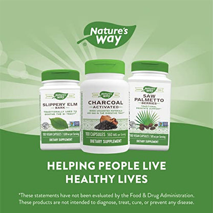 Nature's Way Activated Charcoal - Digestive Supplement - Active Charcoal Supplement