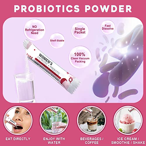 Probiotics for Women Probiotic Powder Supplement - Prebiotics and Probiotics for Weight Loss