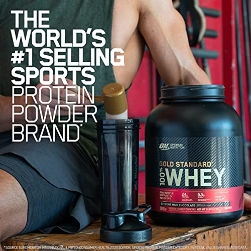 Optimum Nutrition Gold Standard 100% Whey Protein Powder, Strawberry, 1 Pound