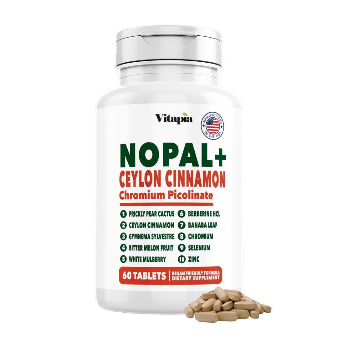 Vitapia Nopal Cactus Extract for Antioxidant, Skin, Metabolism, Wellness, Heart Health Support - 120 Veggie Capsules - Non GMO, Gluten Free Supplement