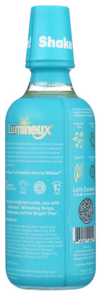 Lumineux Teeth Whitening Mouthwash, Peroxide Free, 16 fl oz, 2 Pack