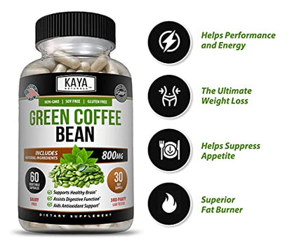 Kaya Naturals Green Coffee Bean 60ct - Weight Management