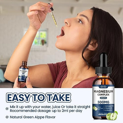 Triple Magnesium Complex Supplement-Magnesium Glycinate, Citrate, Malate Liquid