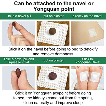 Mugwort Stickers, 40PCs Mugwort Navel Stickers - Parches para Bajar de Peso Rapido