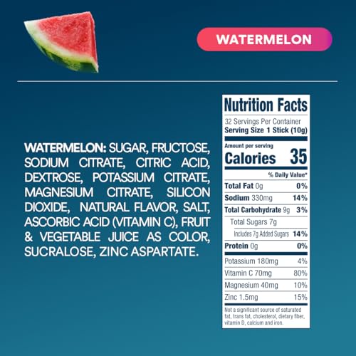 DripDrop Hydration Watermelon & Lemon Bundle, Electrolyte Packets, 64 Count | Lemon, Watermelon; 3X Electrolytes; Potassium, Magnesium, Zinc, Vitamin C; Single Serve; Daily Use, Workouts, Travel