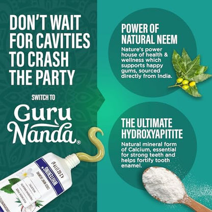 GuruNanda Whitening Duo – Hydroxyapatite Toothpaste & 7-Day Whitening Strips for a Brighter Smile & Stronger Teeth