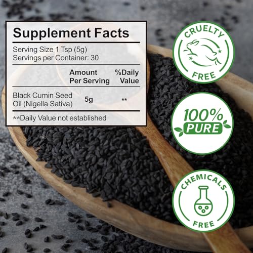 2 Pack Black Seed Oil, Organic Cold Pressed Unrefined Black Seed Oil, Pure Natural Black