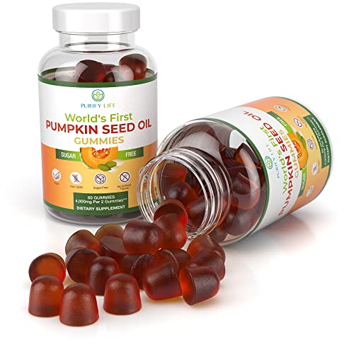 Sugar-Free Pumpkin Seed Oil Gummies (4,000mg/serving) Pumpkin Seed Oil for Hair Growth