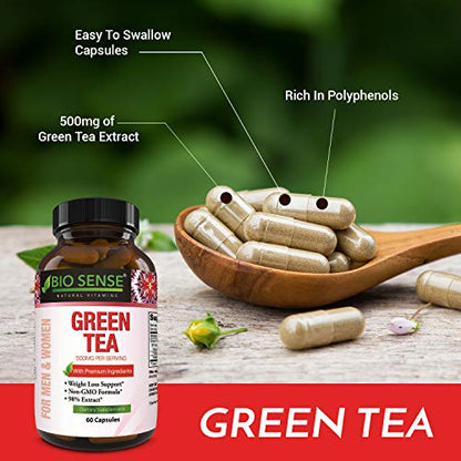 Green Tea Extract Capsules - Pure Extract - Weight Loss Pills - Burn Belly Fat - Metabolism Booster