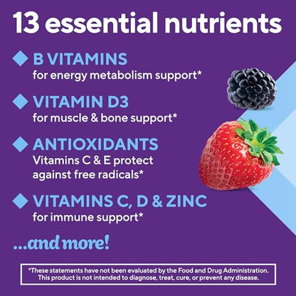 vitafusion Adult Gummy Vitamins for Men, Berry Flavored Daily Multivitamins