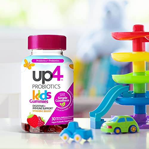 up4 Kids Probiotic Gummies, Digestive and Immune Support with Prebiotics and Vitamin C
