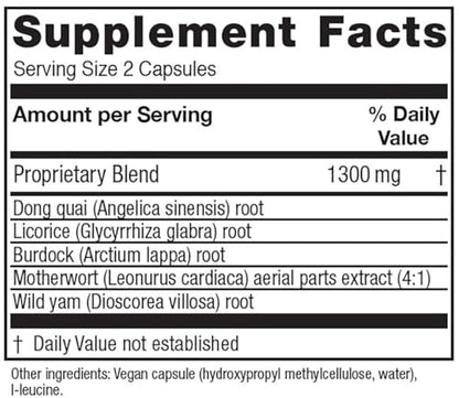 Vitanica Women's Phase II, Menopause Support, Vegan, 180 Capsules