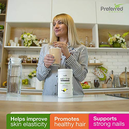 Keto Collagen Protein Powder with MCT Oil – Keto and Paleo Friendly Grass Fed