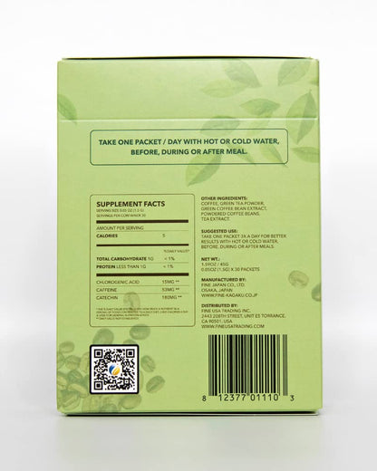 Fine USA Green Tea & Coffee | Clean Energy & Focus | Boost Metabolism | Catechins