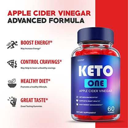 (2 Pack) Keto One Gummies Advanced - Official Formula, Vegan - Keto One Gummies
