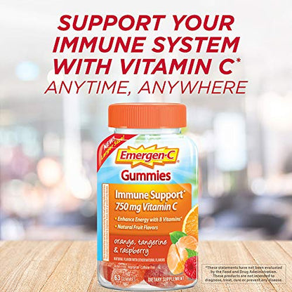 Emergen-C 750mg Vitamin C Gummies for Adults, Immune Support Gummies