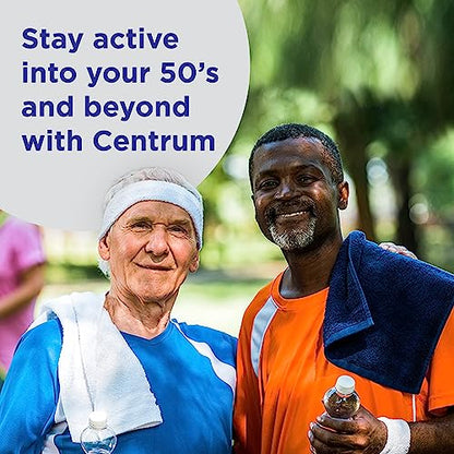 Centrum Silver Men's 50+ Multivitamin with Vitamin D3, B-Vitamins, Zinc for Memory