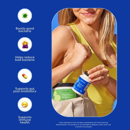 GutPersonal The Booster Targeted Probiotic for Gut Health: Support The Immune System with 5 Billion CFU Saccharomyces Boulardii, Capsules, 30 Servings