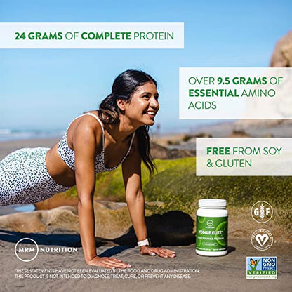 MRM Nutrition Veggie Elite Performance Protein | Vanilla Bean Flavored| Plant-Based