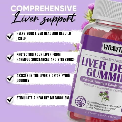 VIDAVITE Sugar-Free Liver Cleanse Detox & Repair Gummies — 1500mg Silymarin Milk