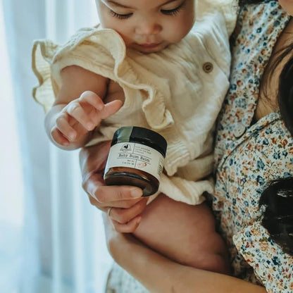 Hearth & Homestead Baby Bum Balm, Grass Fed Tallow Diaper Rash Cream with Zinc Oxide & Bentonite Clay, Fragrance Free Diaper Cream for Sensitive Baby Skin, Newborn Safe, 2oz