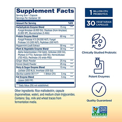 Renew Life Digestive Duo Probiotic + Enzymes; Probiotic Promotes Digestive Health