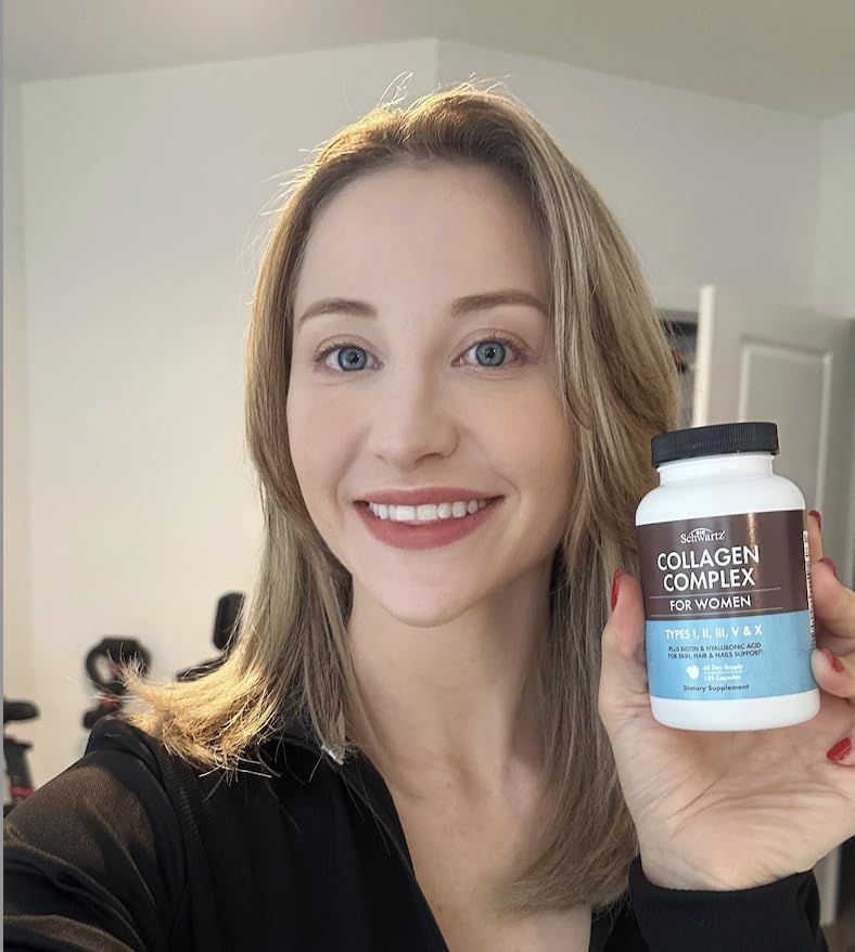 Multi Collagen Pills for Women (Types I II III V X) with Vitamin C Hyaluronic Acid Biotin