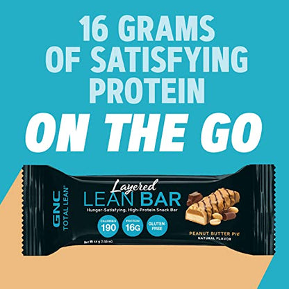 GNC Total Lean Layered Lean Bar|Hunger Satisfying - High Protein Snack Bar