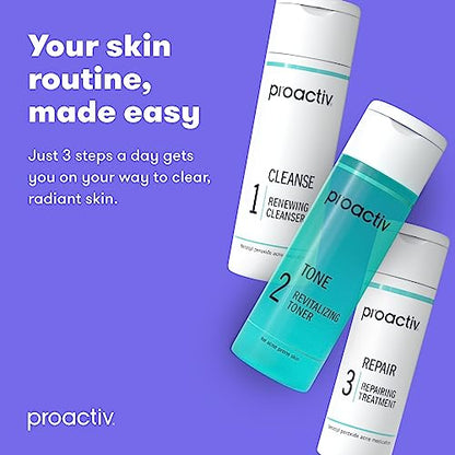 Proactiv 3 Step Acne Treatment - Benzoyl Peroxide Face Wash, Repairing Acne Spot