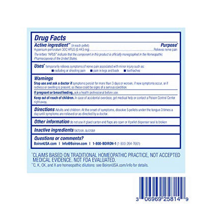 Boiron Hypericum Perforatum 30C Homeopathic Medicine for Relief from Nerve Pain, Toothaches