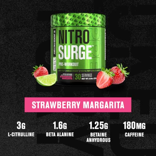 NITROSURGE Pre Workout Supplement - Endless Energy, Instant Strength Gains