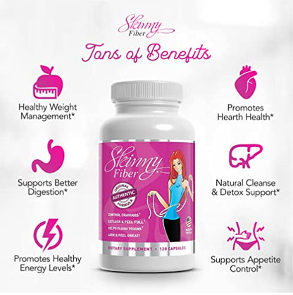 Skinny Fiber 120 Capsules, Appetite Suppressant Effective Weight Management for Women