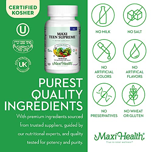 Maxi Health Teen Supreme HIS Vitamins for Teen Boys (120) - Teen Multivitamin for Young