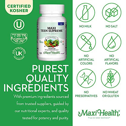 Maxi Health Teen Supreme HIS Vitamins for Teen Boys (120) - Teen Multivitamin for Young